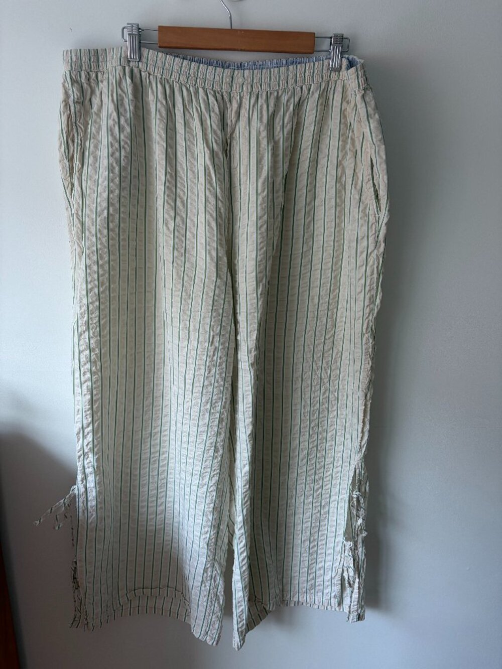 Aerie Off-Duty Seersucker Side Tie Trouser PJ